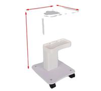Chariot de beauté, grande capacité de charge, métal et ABS durables, BLANC