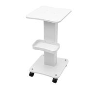Chariot de beauté portable avec compartiment de rangement, chariot de travail, pour coiffeur, salon de beauté, SPA, charge maximale 40 kg, blanc