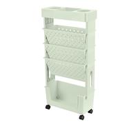 Chariot de bibliothèque mobile - Étagère de rangement rotative, organiseur multicouche | Structure d'affichage à niveaux réglables, produit de support en métal durable, installation d'angle de