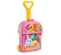 Chariot de Blocs Roses Moltó - MOLTO - Chariot de Blocs Roses Moltó - Rose - Enfant - Jouet