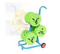Chariot de bobine de fil Portable avec roues, présentoir de fil et support de stockage, support de bobine multicouche rotatif, for usine électrique(Green,38x63x96cm)