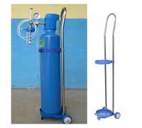 Chariot de bouteille de gaz avec roues et poignée - Support robuste en acier inoxydable pour le transport et le stockage en toute sécurité dans les écoles, les usines et les laboratoires