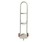 Chariot de bouteille de gaz Support de bouteille de gaz de soudage, chariot for bouteille simple, chariot for bouteille d'oxygène de 95/110 cm de haut avec chaînes de sécurité(White,Height-110cm(43.3i