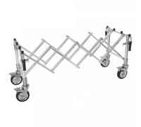 Chariot de Brancard funéraire Pliable et Robuste, Support de Cercueil en Acier Inoxydable, remorque d'église Portable, Chariot de Transport pour Auditorium à Haute capacité de Charge (Argent