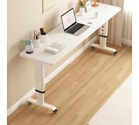 Chariot de bureau à roulettes réglable pour ordinateur portable, station de travail mobile pour une utilisation au-dessus du lit, idéal pour le bureau à domicile et les études