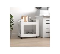 Chariot de bureau Blanc 60x45x60 cm Bois d'ingénierie816600