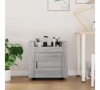Chariot de Bureau Blanc Brillant 60x45x60 cm Bois Ingénierie Rangement vidaXL