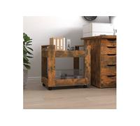 Chariot de bureau Chêne fumé 60x45x60 cm Bois d'ingénierie816605