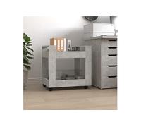 Chariot de bureau Gris béton 60x45x60 cm Bois d'ingénierie816604