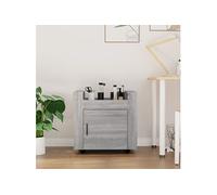vidaXL Chariot de bureau Sonoma gris 60x45x60 cm Bois d'ingénierie816614 Gris G