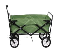 Chariot de Camping, Chariot de Transport d'équipement pêche, Petite remorque, Chariot supermarché Pliable à Quatre Roues(Green)