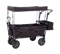 Chariot de camping pliable avec roues - Chariot utilitaire portable de grande capacité pour les aventures en plein air et les courses - Pas de montage nécessaire, facile à utiliser