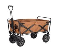 Chariot de camping pliable avec roues de grande capacité, chariot utilitaire portable pour les courses, pas de montage nécessaire, parfait pour les aventures en plein air