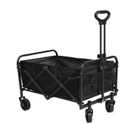 Chariot De Camping Pliable Grande Capacité, Chariot De Jardin Pliable, Plusieurs Tailles, Structure Robuste, Tissu Oxford 600D, Pour Coffre De Voiture, Plage Et Activités Extérieures,Black-71*46*91cm