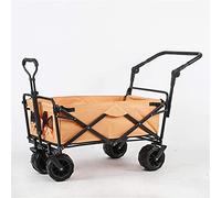 Chariot de camping pliable léger utilitaire n pour jardin, plage et shopping, installation facile, chariot de jardin polyvalent, jaune, parfait pour le camping et les activités de plein air