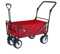 Chariot de camping pliable portable pour la plage, chariot utilitaire léger pour les achats en plein air, les pique-niques, les festivals de jardin, gris