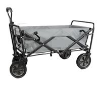 Chariot de camping pliable robuste - Chariot utilitaire à 4 roues pour festivals, plage et activités de plein air - Chariot portable pour le jardin, les courses