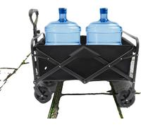 Chariot de camping pour charges lourdes, grande capacité de charge, poignée réglable, design pliable