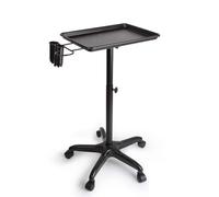 Chariot de Coiffeur à Hauteur réglable avec Support pour sèche-Cheveux - Chariot de Travail pour esthéticienne - Noir