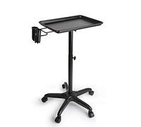 Chariot De Coiffeur à roulettes Hauteur Réglable Facile à Déplacer, Peut être Utilisé avec Sèche-Cheveux, épingle à Cheveux, pour Salon De Coiffure, Salon De Beauté (Noir avec étagère)