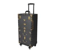 Chariot de coiffeur - Chariot de service - 3 étages - Chariot à roulettes verrouillable - Valise cosmétique - Chariot de coiffeur - Beauté styliste - Avec support pour sèche-cheveux - 39 x 25,5 x 82