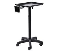 Chariot de coiffeur professionnel avec 5 roues et appareil pour sèche-cheveux, titre, chariot de rangement de travail pour barbier, beauté, maquillage, salon