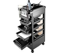 Chariot de coiffure, 5 niveaux, plus grande capacité 50x32x81 cm, matériau PP durable, roues universelles