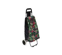 Chariot de course 2 roues en plastique motif jungle rose et vert (H95cm) - FLORUBA -