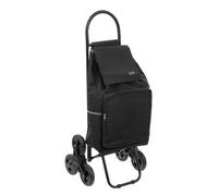 5five Chariot de course Nomade 6 roues - Métal Noir - 40L - Léger, poches zippées, sac amovible