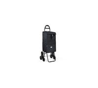VOUNOT® Chariot de Courses Solide Pliable avec Compartiment Isotherme 6 Roues 3 en 1 Sac à Dos Sac de Rangement Panier Grande Capacité de 35 L Charge Max 30 kg Noir 104 x 45 x 40 cm