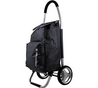 Chariot de Course Cabat marché Poussette marché Pliable et Diable Caddie Panier Montant METZELDER Ever K Chassis Aluminium Garantie 1 an (Noir/Black, 102x46x38cm / 2kg / 54L)