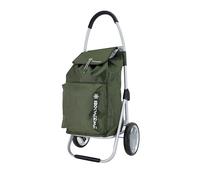 Chariot de Course Cabat marché Poussette marché Pliable et Diable Caddie Panier Montant METZELDER Ever K2. Chassis Aluminium Garantie 1 an (Vert/Kaki, 102x46x38cm / 2kg / 54L)