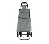 Chariot de course motif courses du chef - 4 roues - L 41 cm x H 87 cm - Gris