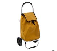 5five - Chariot de course pliable Modern Color - 2 roues, 98 cm - Jaune moutarde