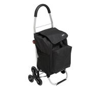 5five Chariot de courses 3 roues Structure en aluminium pliable Noir