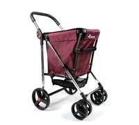 Chariot de Course Rolser Basket MF 4 Grandes Roues 2 Pivotantes Pliante - Burdeos