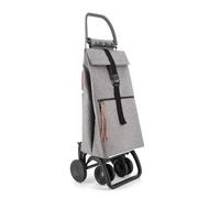 Chariot de Course Rolser Big Tweed 4 Roues 2 Pivotantes Pliante - Gris