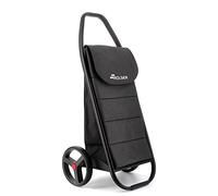 Chariot de Course Rolser COM Tweed Polar Black Tube 2 Grandes Roues - Noir