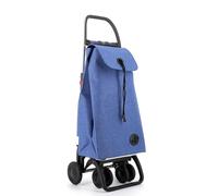 Chariot de Course Rolser I-Max Tweed 4 Roues 2 Pivotantes Pliante - Bleu