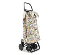 Chariot de Course Rolser I-Max William Morris 4 Roues 2 Pivotantes Pliante - Pomegranate