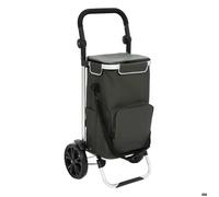 Chariot de Course Vert - 2 Roues Arrières et Sac Isothèrme - Capacité 40L - 5five