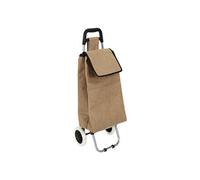AltoBuy Chariot de Courses 2 Roues en Toile de Jute Marron avec Une Poche (H95cm) - Jutty