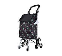 Chariot De Courses Caddie Avec 8 Roues, Grimpeur Descalier Panier Pliable Grande Étanche Fantaisie Chariot Sac, Poids Léger Silencieux Main Camion 40L Pour Supermarché Voyager Camping Pique-Nique