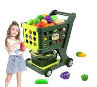 Chariot de courses - Chariot de courses | Chariot de courses avec boîtes alimentaires | Jeu de rôle avec structure stable pour anniversaire, Nouvel An, Noël, fête des