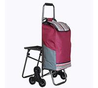 Chariot de courses, chariot de courses pliable, chariot d'épicerie avec roulettes, escalade d'escalier avec roulettes, sac à dos détachable/Stor