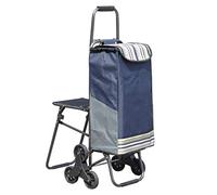 Chariot de courses, chariot de courses pliable, chariot d'épicerie avec roulettes, escalade d'escalier avec roulettes, sac à dos détachable/Stor