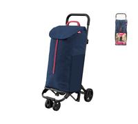 Chariot De Courses Gimi New Twin 4 Roues Bleu Fabriqué En Italie