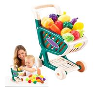 Chariot de courses jouet Caddie éducatif avec d'imitation de supermarché | Chariot de courses pour pour garçons d'âge préscolaire anniversaire fêtes salle de x salon chambre