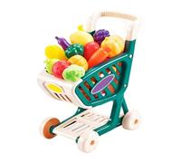 Chariot de Courses Jouet Caddie éducatif avec d'imitation de supermarché | Ensemble de Caddie Garçons et filles anniversaire vacances x appartement salon salle de x maison chambre bureau