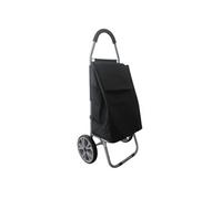 Chariot de courses noir à 2 roues en polyester (H99cm) - VOLTI -